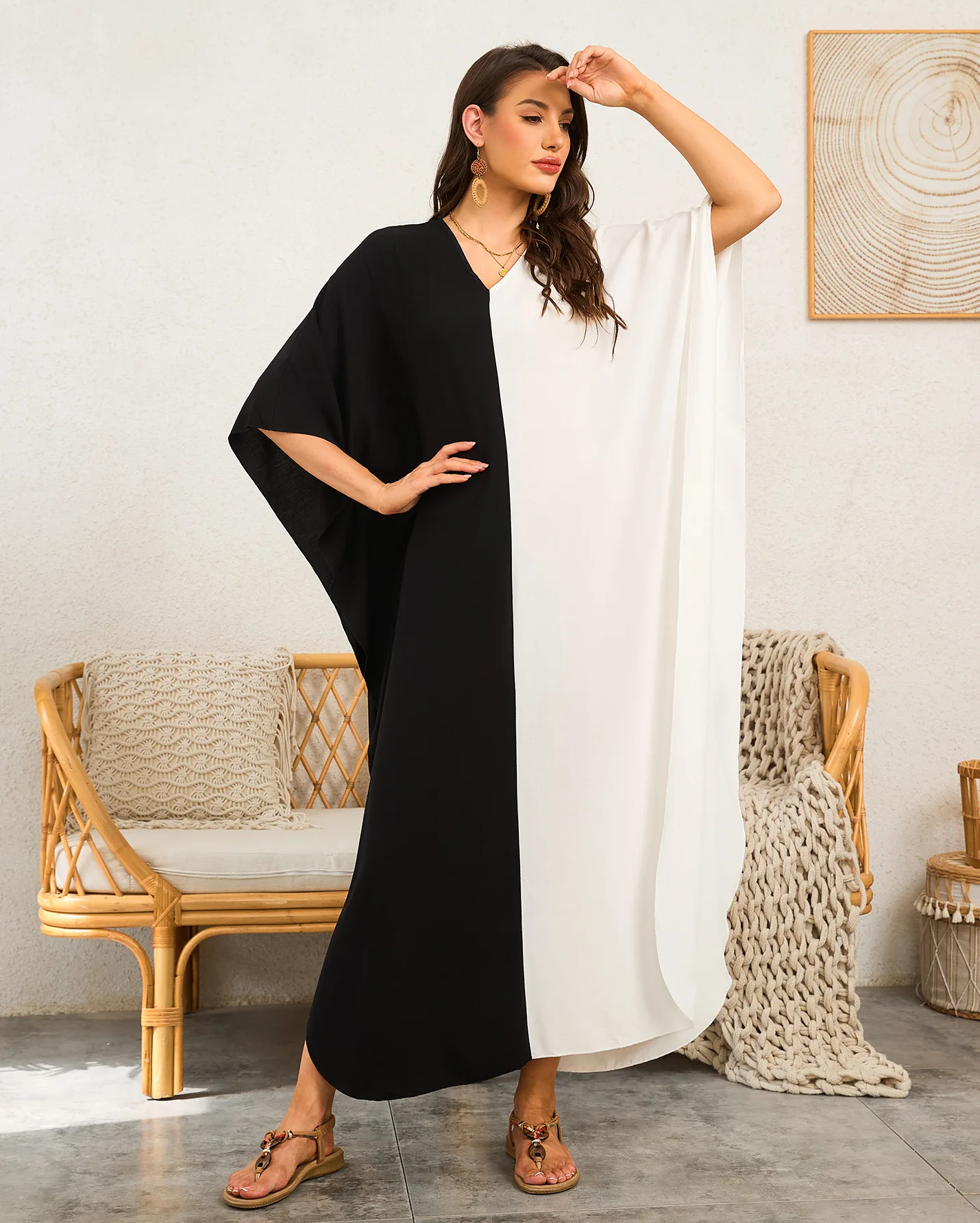 

Пляжные кафтаны и платья для женщин, однотонные, больших размеров, 2026, для отдыха, как накидка поверх купальника, в стиле муму