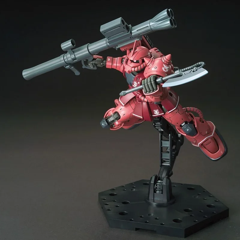 Bandai Gundam Model Kit Anime Figure giocattoli HG MS-06S Zaku 2 Red Comet Ver Genuine Gunpla Anime Action Figure giocattoli per bambini