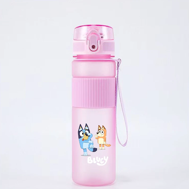550ml Blueyi Frosted Kettle Water Bottles Anime Bingo Large Drinking Straw Cups Portable Girls Boys Outdoor Office Bottle Gift