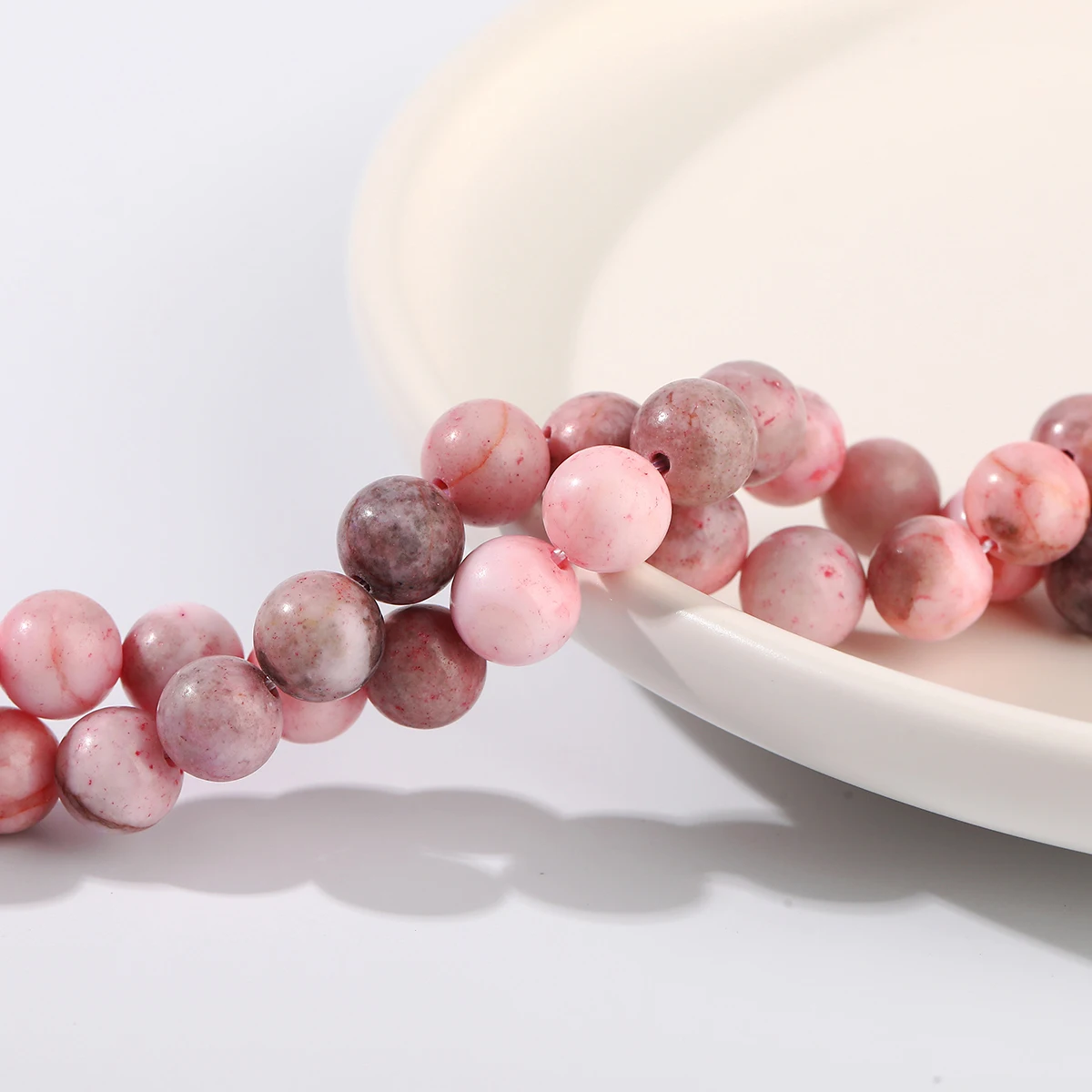 4 6 8 10mm Natural Stone Pink Zebra Jasper Bead Round Loose Spacer Bead For Jewelry Making DIY Bracelets Necklace Accessories