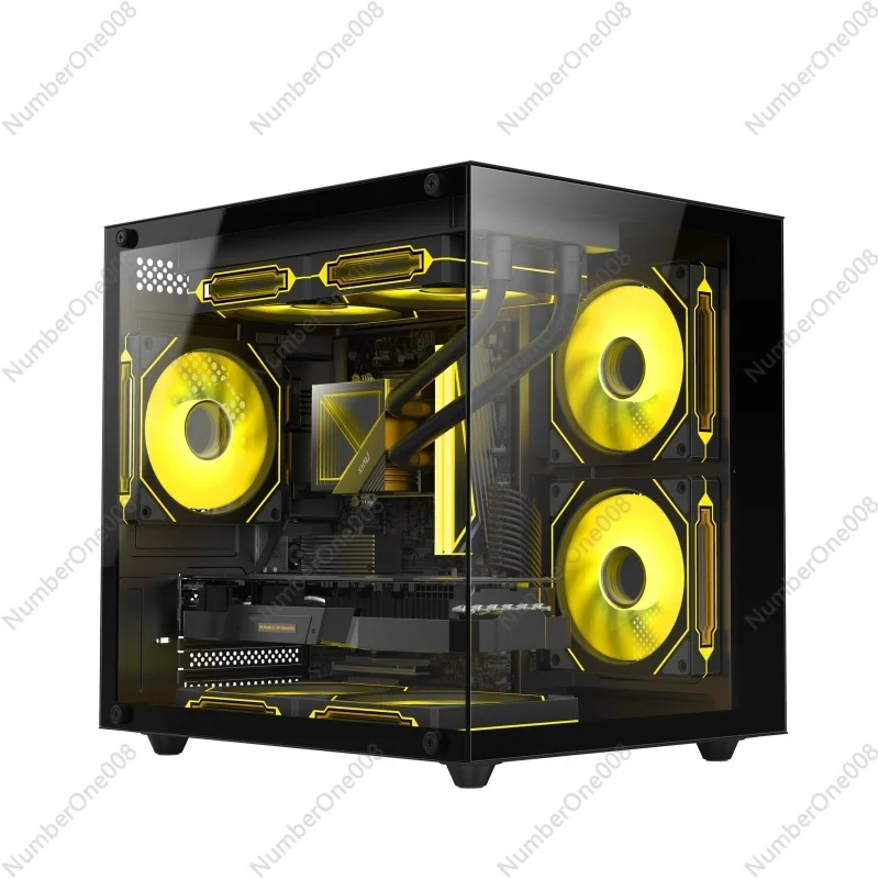 

New Product Micro ATX Black Gaming Computer Case Mid Tower Tempered Glass USB3.0 Cabinet Computer Case