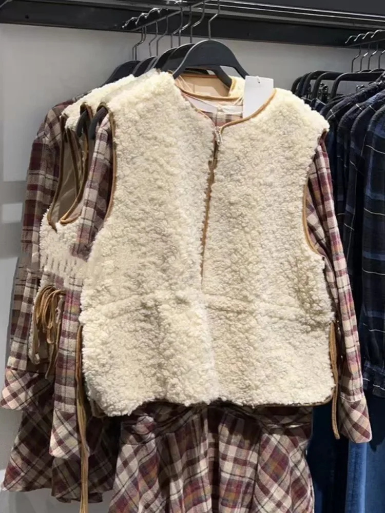 سترة مخملية مستديرة قابلة للتعديل من Ne Lamb 2025 شتاء جديد Sle Sweet Faion فضفاضة عقدة ديكور نسائي Faion #1