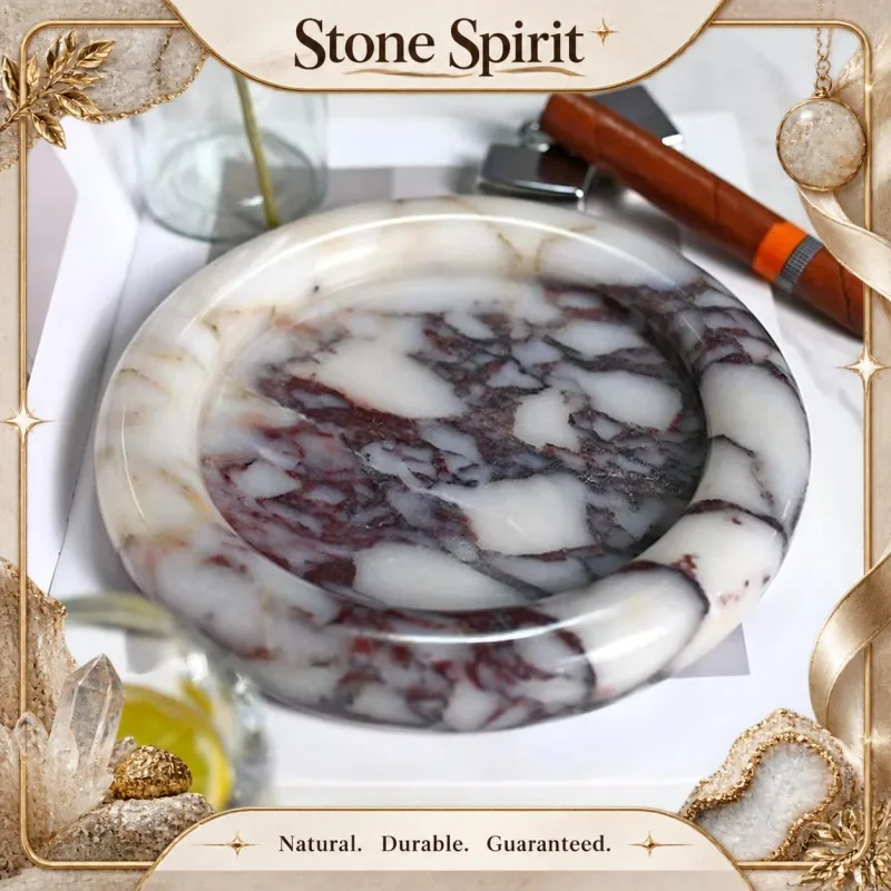 Luxury Natural Marble Onyx Circular Small Ice Tray Ring Necklace Jewelry Storage Organizers Organization Container Kitchen Decor