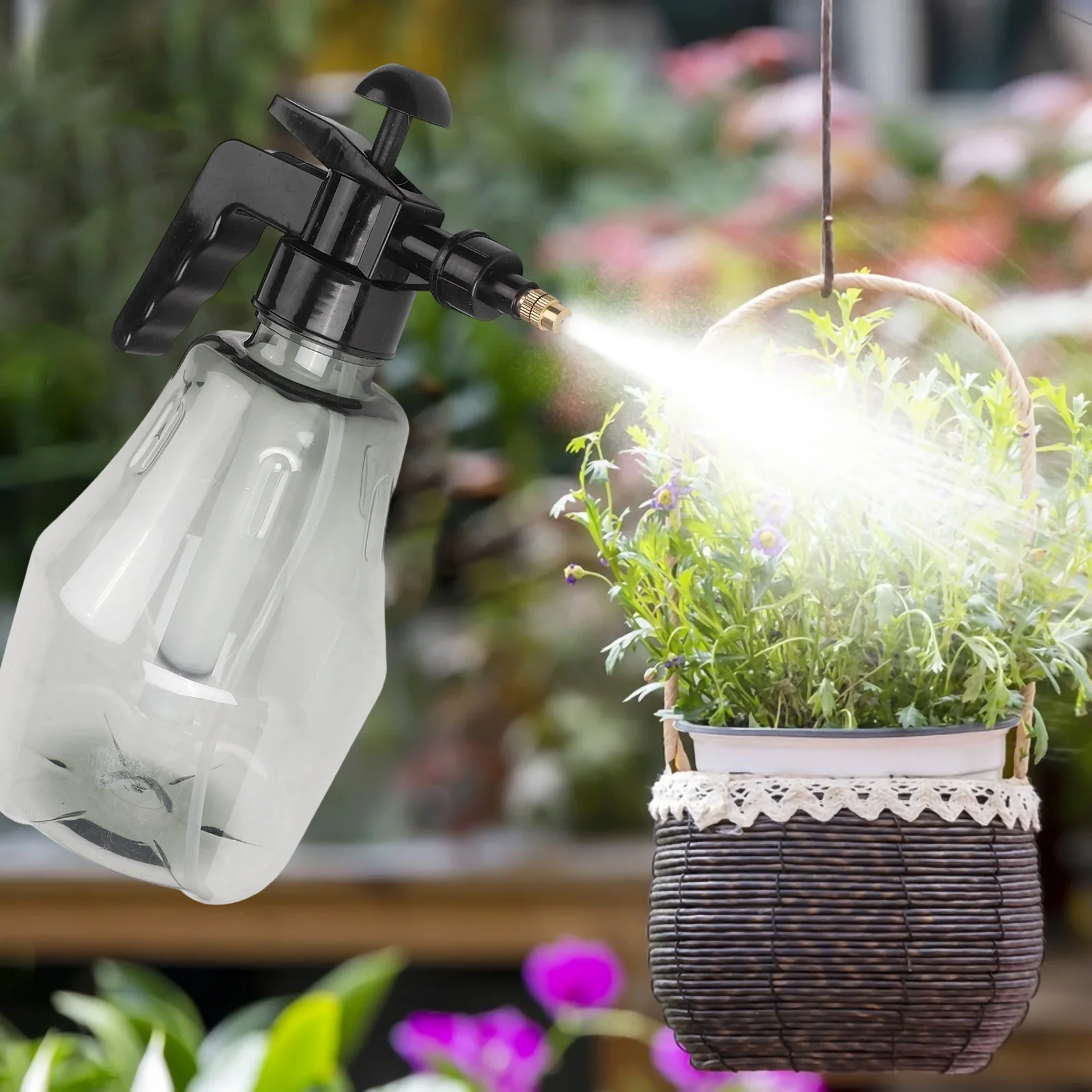 

Versatile Spraying Manual Pressure Sprayer Car Cleaning Water Column Mode Fine Mist Spraying Stylish Home Decor