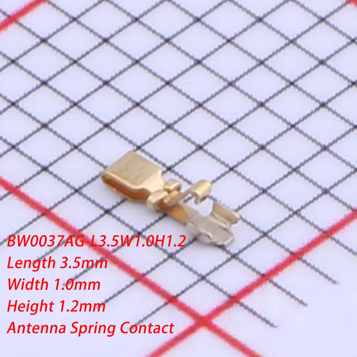 100Pcs Bw0037Ag-L3.5W1.0H1.2 All Gold Length 3.5mm Width 1.0mm Height 1.2mm 3.5X1X1.2Mm Stainless Steel Sus 301 New Original Smd Antenna Spring Contact