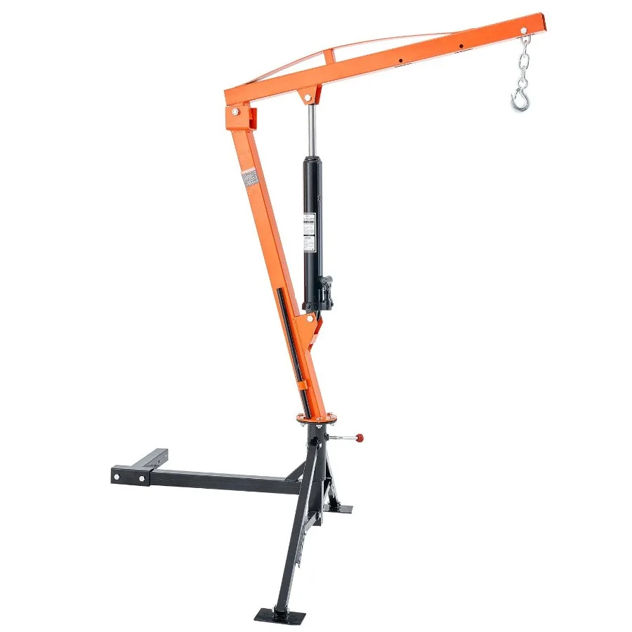 

Hydraulic Pickup Truck Crane Hoist Crane 1000 lbs 360 Swivel Hoist Lift