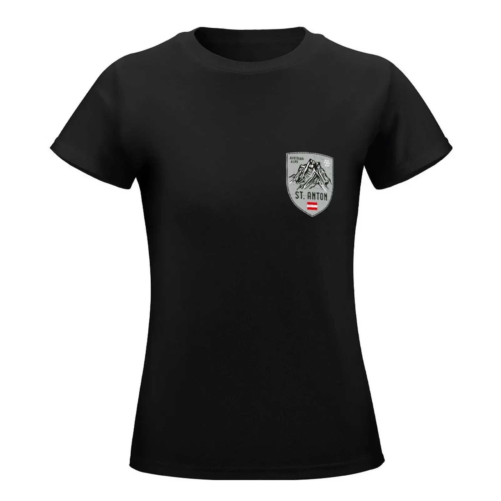 St. Anton coat of arms jacket T-Shirt lady clothes anime clothes black t shirts for Women