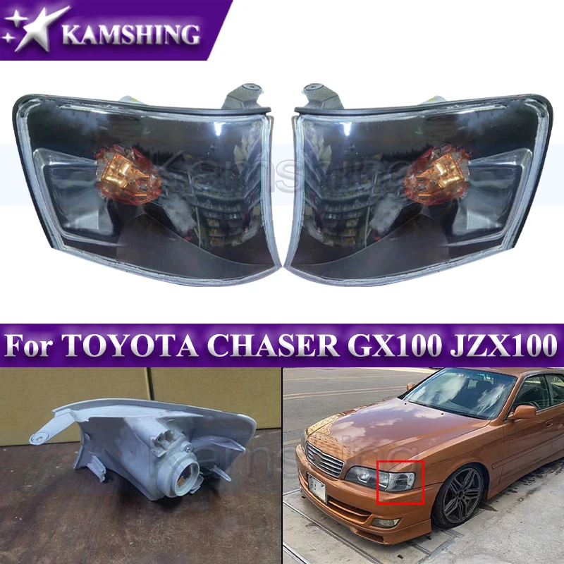 1pair Front Turn Signal Lamp For TOYOTA CHASER GX100 JZX100 1996-1999 Corner Light Headlight Marker Lamp Side Fender Lights