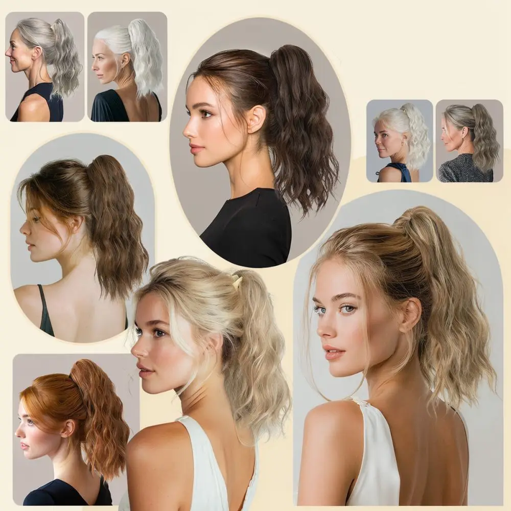 Long Wavy Claw Ponytail For For Sairawigs Realistic Synthetic Hairpiece Fluffy Curly Hair Extension Women Fashion Accessory