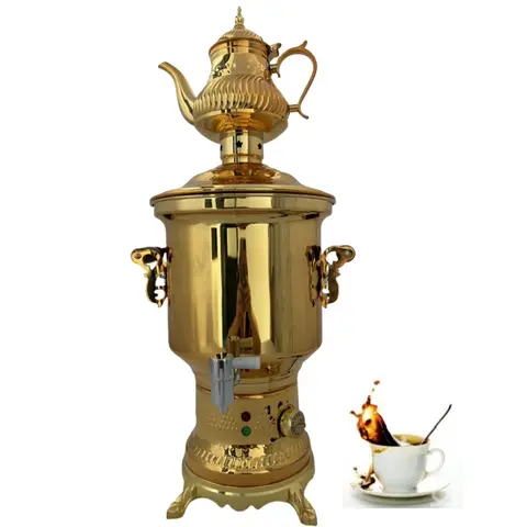 High Capacity 8L Samovar Tea Maker Electrical Thermostat-controlled Hot Water Urn Faucet Hotel Use Stainless Steel Material