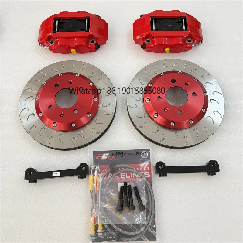 

New 4 Piston Auto Car Brake System 380mm Aluminum Disc Big Brake Kit Compatible with for Subaru BRZ Honda Honda