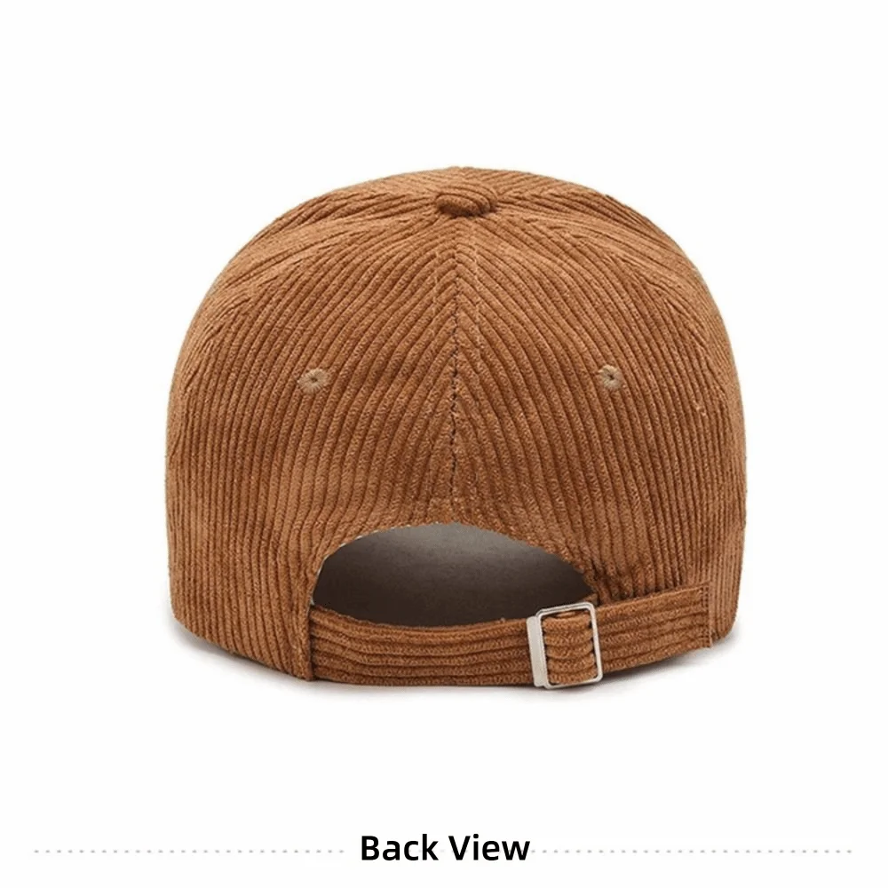 Neue Modische Hochwertige Tragbare Langlebige Verstellbare Baseballkappe im Vintage-Stil Einfarbiger Cord-Hut Unisex Baseballmütze – Detail 6