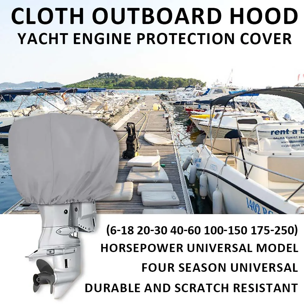 

Waterproof Durable Vented Outboard Motor-Boat Engine Protective Cover 6-250 Horsepower Universal Oxford Dust Cover Shield ﻿