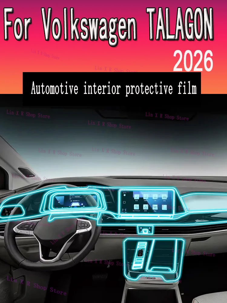 

For Volkswagen TALAGON 2026 Automotive interior center console protection sticker LCD display matte TPU protective film refit
