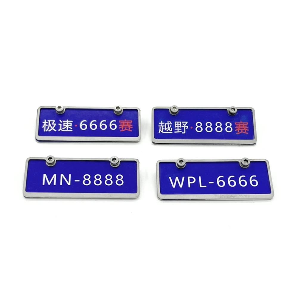 Mini Metal Licenses Plate for MN D90 MN99S MN-999 WPL C14 C24 B36 1/10 1/12 1/16 RC Car Decoration Parts Accessories,D