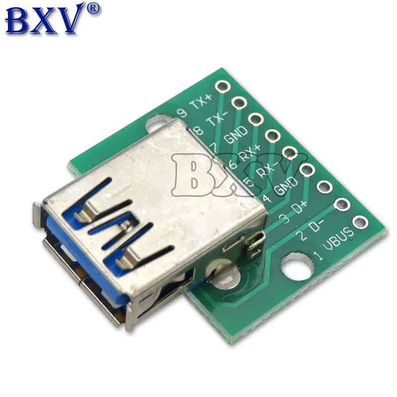 10Piece Micro Mini Usb A Male Usb 2.0 3.0 A Female Usb B Connector Interface To 2.54mm Dip Pcb Converter Adapter Breakout Board