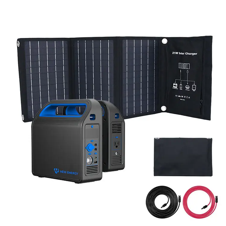 Off Grid Rechargeable Solar Generator 300w Universal Plug Portable Outdoor Energy Storage Power Supply For Camping Emergency