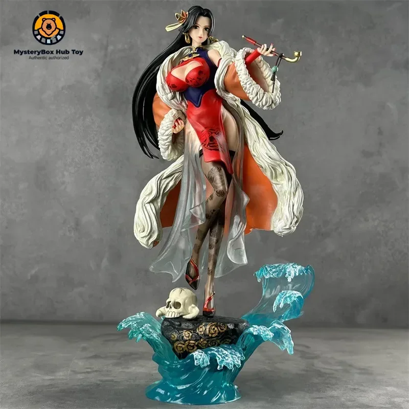 Figurka One Piece 36 cm Cheongsam Boya Hancock Empress Dwuwymiarowa Piękność Model Anime Figurka Ozdoba Prezent dla Chłopca