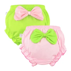 Summer Baby Panties 100%Cotton Infant Newborn Cute Fashion Bow Soft Underpants For 0-2 Years Girl Kids Underwear Children Shorts