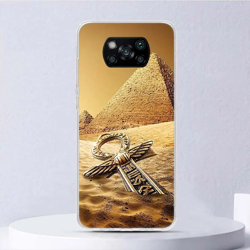 Egypt Nefertiti Anubis Ankh Pharaoh Soft Case For Xiaomi Poco X6 X5 X4 X3 Nfc F6 F5 Pro Phone Cover F4 Gt F3 F2 F1 M5S M4 M3 M5 