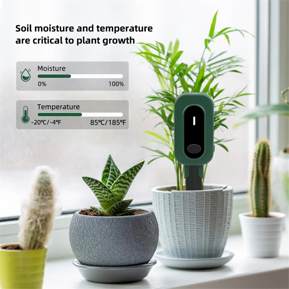 Zigbee Tuya Soil Tester Sunlight Temp Moisture Meter Smart Soil Sensor Wireless Monitor for Planting Gardening Potted