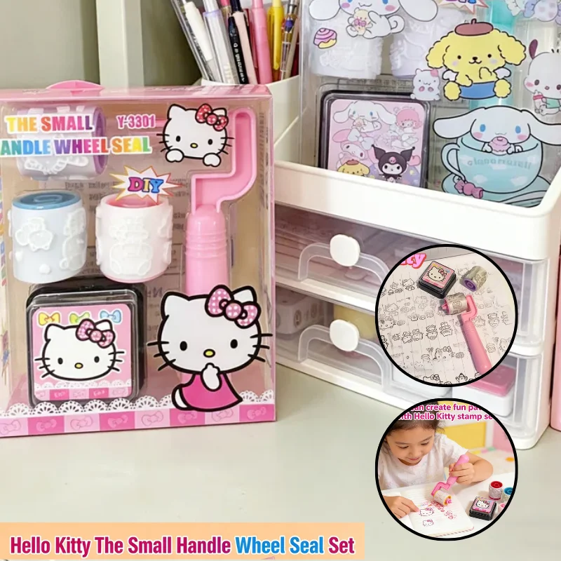 

Горячая распродажа: Набор штампов Sanrio Hello Kitty DIY, мультяшный дизайн для детей, идеальный штамп Hello Kitty в подарок на день рождения или праздник