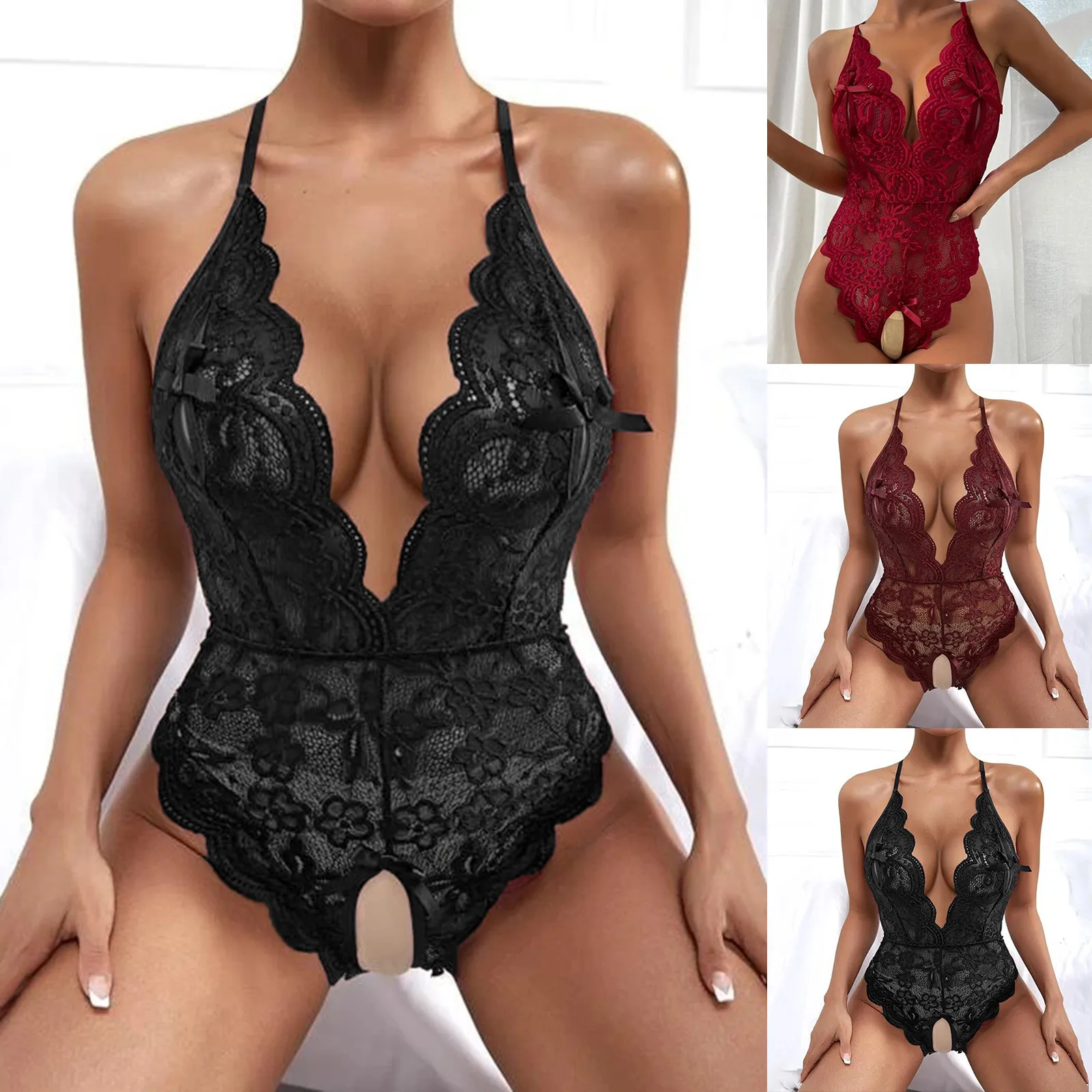 

Sexy Fashion Lace Lingerie Underwear Sleepwear Steel Ring Pajamas Garter Exotic costumes erotic bodysuit Экзотические Костюмы