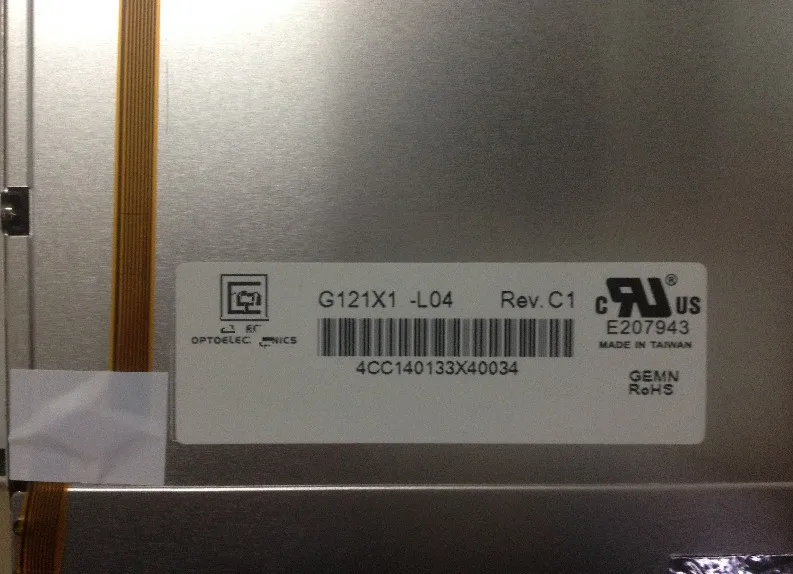 Pantalla LCD LED original de 12,1 pulgadas, G121X1-L04 industrial, resolución de G121X1-L04, 1024x768