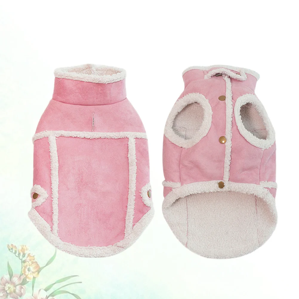 

Pink 2Xl Dog Jacket Winter Warm Suede Coat For Small Dogs Outdoor Walking Running England Style Pet Clothes Party Photo