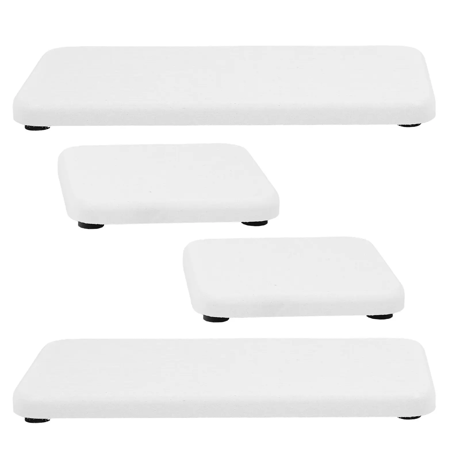 

4Pcs Diatomite Absorbent Coaster Set Instant Dry Sink Organizer Countertop Absorbent Mat for Cups Toothbrush Soap Bottles