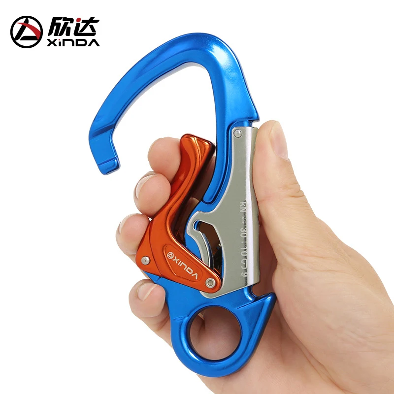Xinda Outdoor Rock Climbing Carabiner 30KN Mountaineering downhill Safety hook Via Ferrata Buckle Working At Height  Equipment