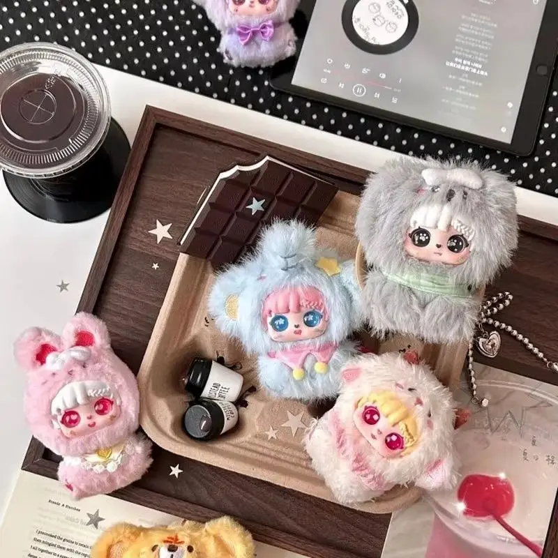 

Аутентичный кролик Sanmi, маленькое сокровище, серия «рука об руку», мини-слепая коробка, милый кулон, кавайный орнамент, подарочные игрушки ручной работы