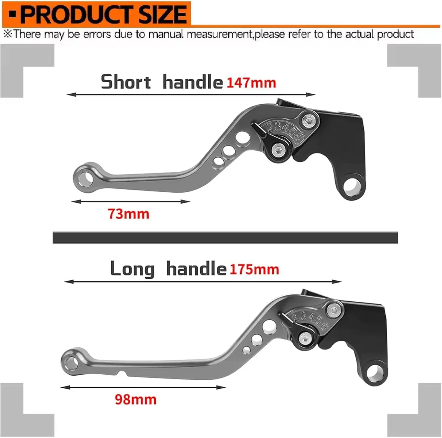 Short long Black Clutch & Brake Lever FOR Triumph Tiger 1200 Explorer 2012-2017 TIGER 1200 EXPLORER/XEXC/XR 2012-2022 view 5