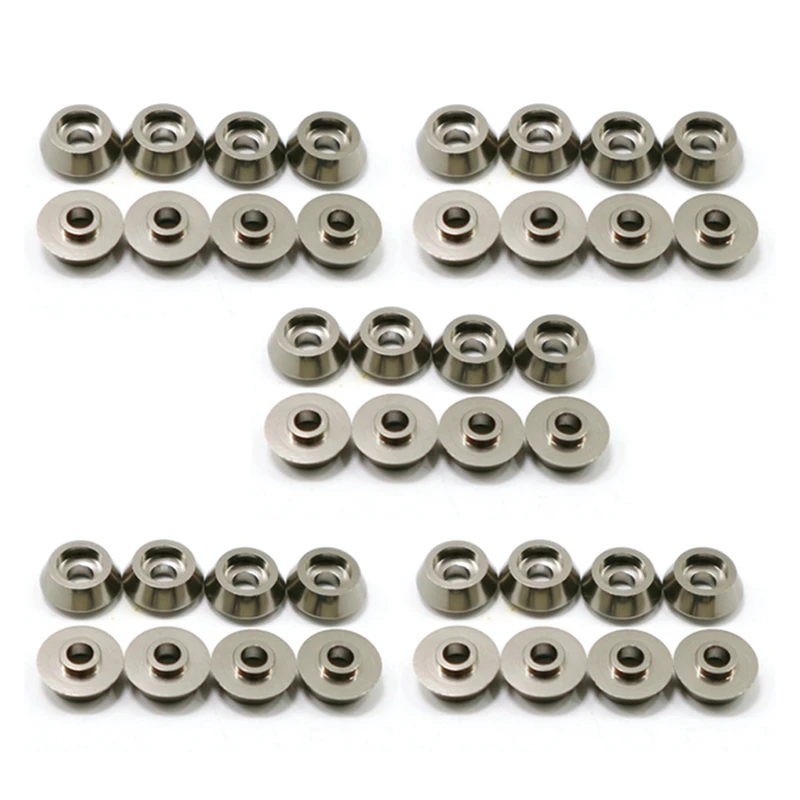 

40Pcs Metal Connecting Rod Screw Gasket Shim Washer Rest For WPL C14 C24 C34 C44 MN D90 D91 D99S RC Car,Grey