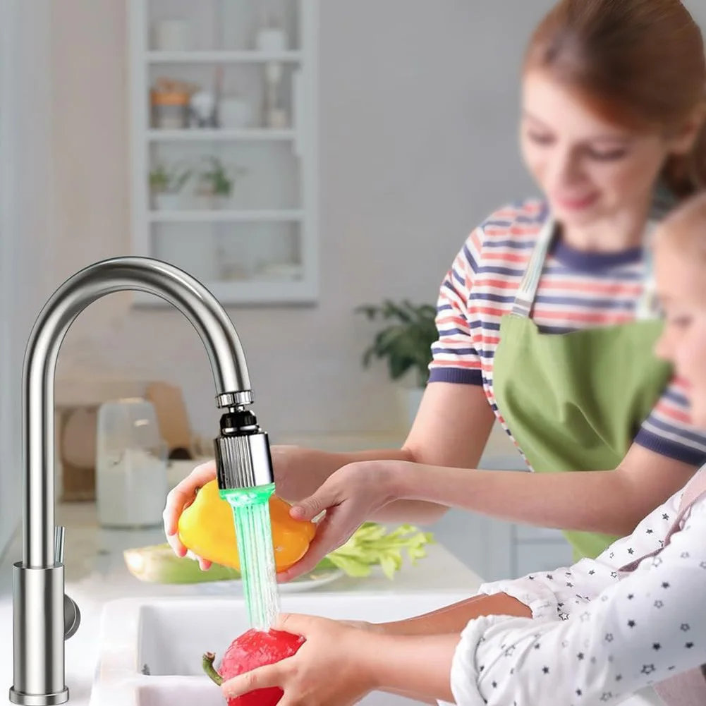 360 Degree Swivel Tap LED Kitchen Tap Attachment 360 Degree Swivel Tap Attachment Faucet Attachment Home Safety