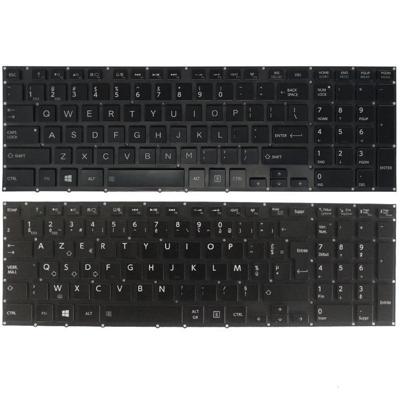 US/French laptop Keyboard for Toshiba Satellite P50-A P50T-A P55-A P50-B P55T-A P70-A P75-A P55-B X70-A X70-B X75-A P75-A7100