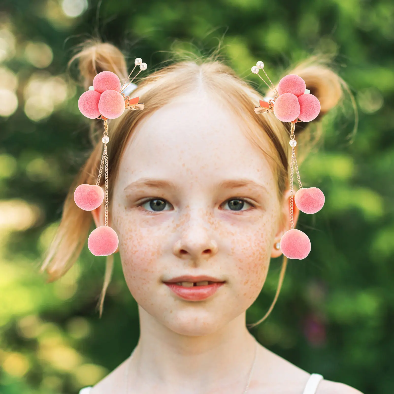 

2 шт. персиковые заколки для волос с длинными кисточками для женщин и девушек, для свадьбы, вечеринки, выпускного, декоративные аксессуары для волос