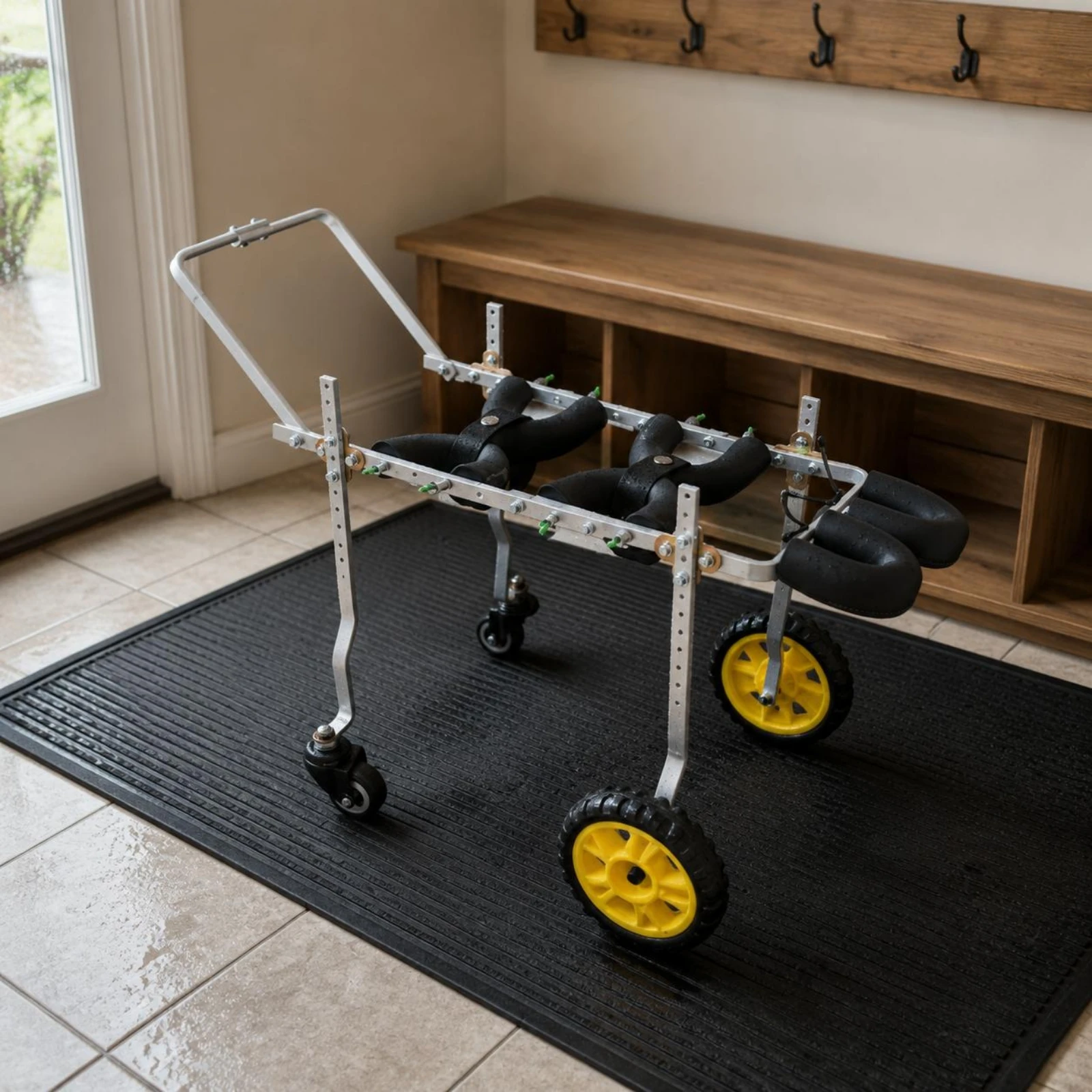 

Four Wheel Dog Wheelchair Lightweight Frame Pet Mobility Aid for Rehabilitation