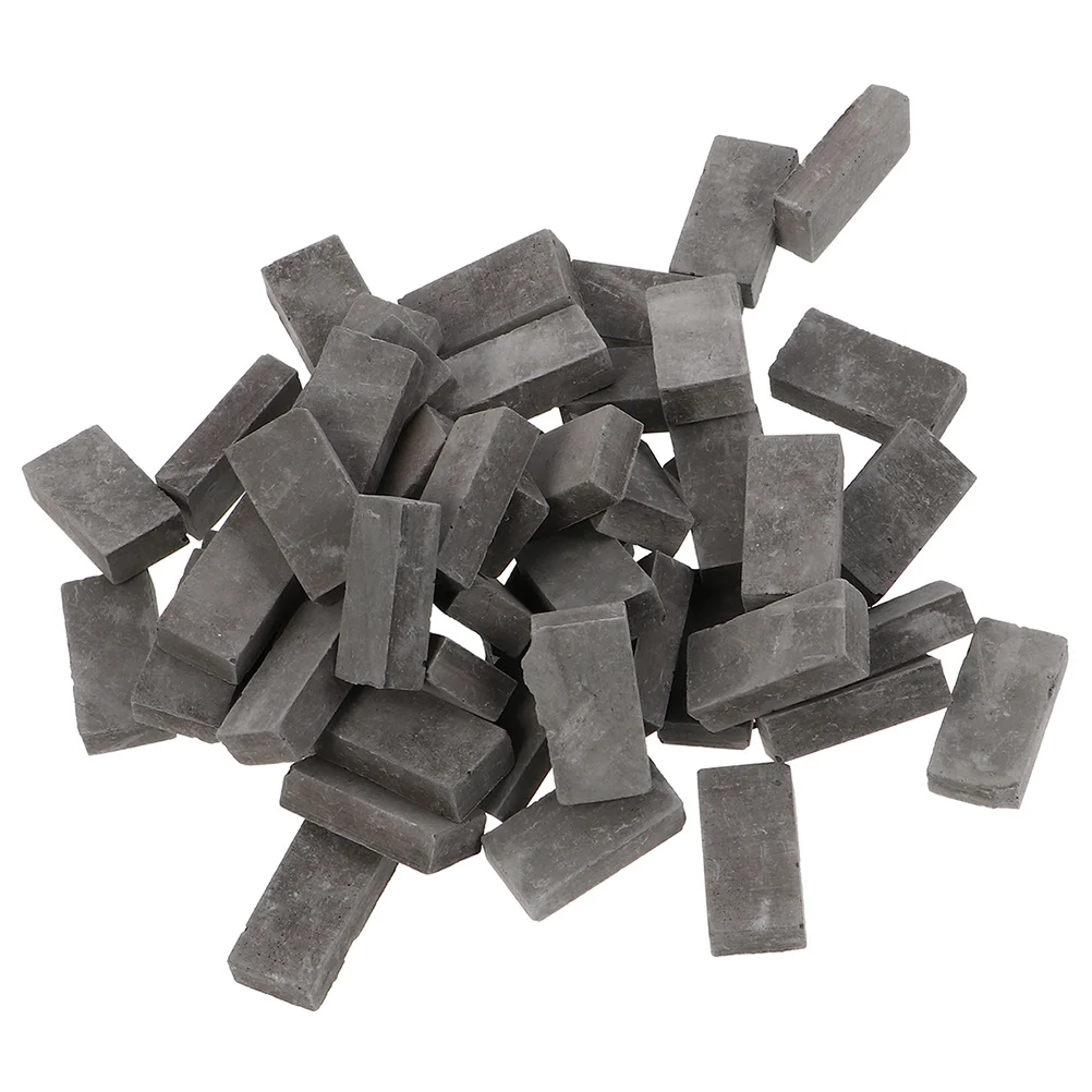 

3 Bags Toy Simulated Brick DIY Miniature Bricks Fairy Garden Wall Decorations Grey Child