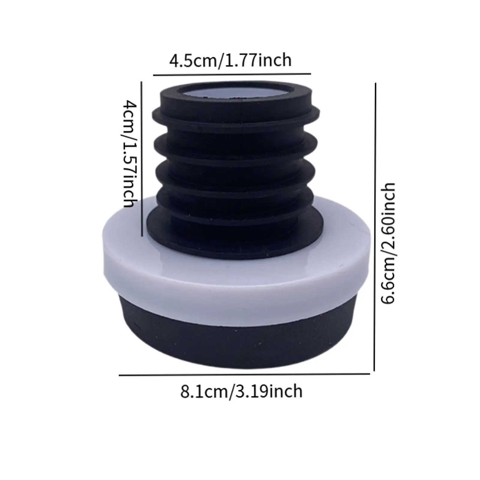 Toilet Flange Sealing Ring PP Material Black Anti Odor Leak Guard Gasket for Urinal Outlet Drainage
