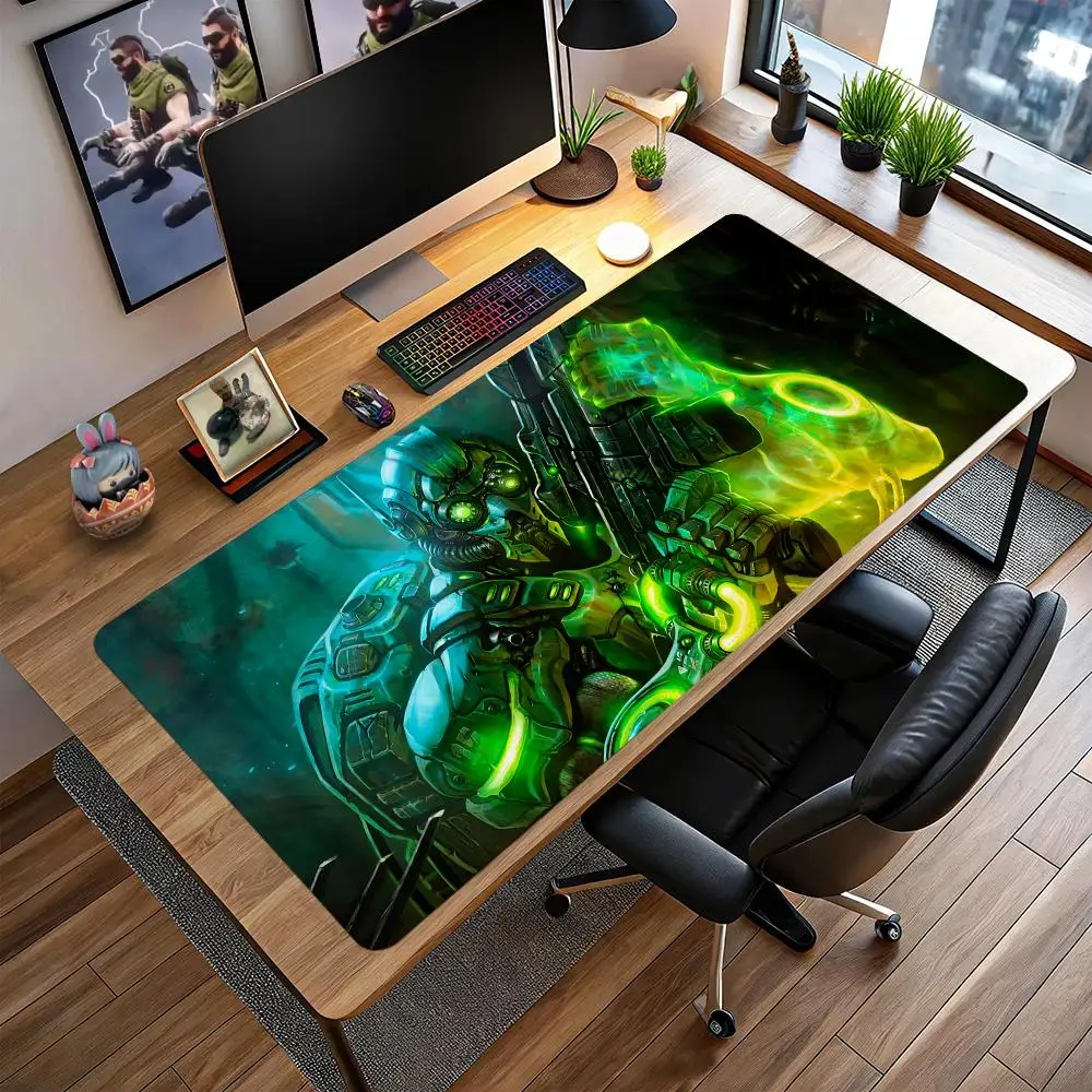 

Коврик для мыши Starcraft, большой игровой коврик, удлиненный коврик для стола, коврик для мыши в стиле аниме на заказ, коврик для мыши RUB, нескользящая поверхность