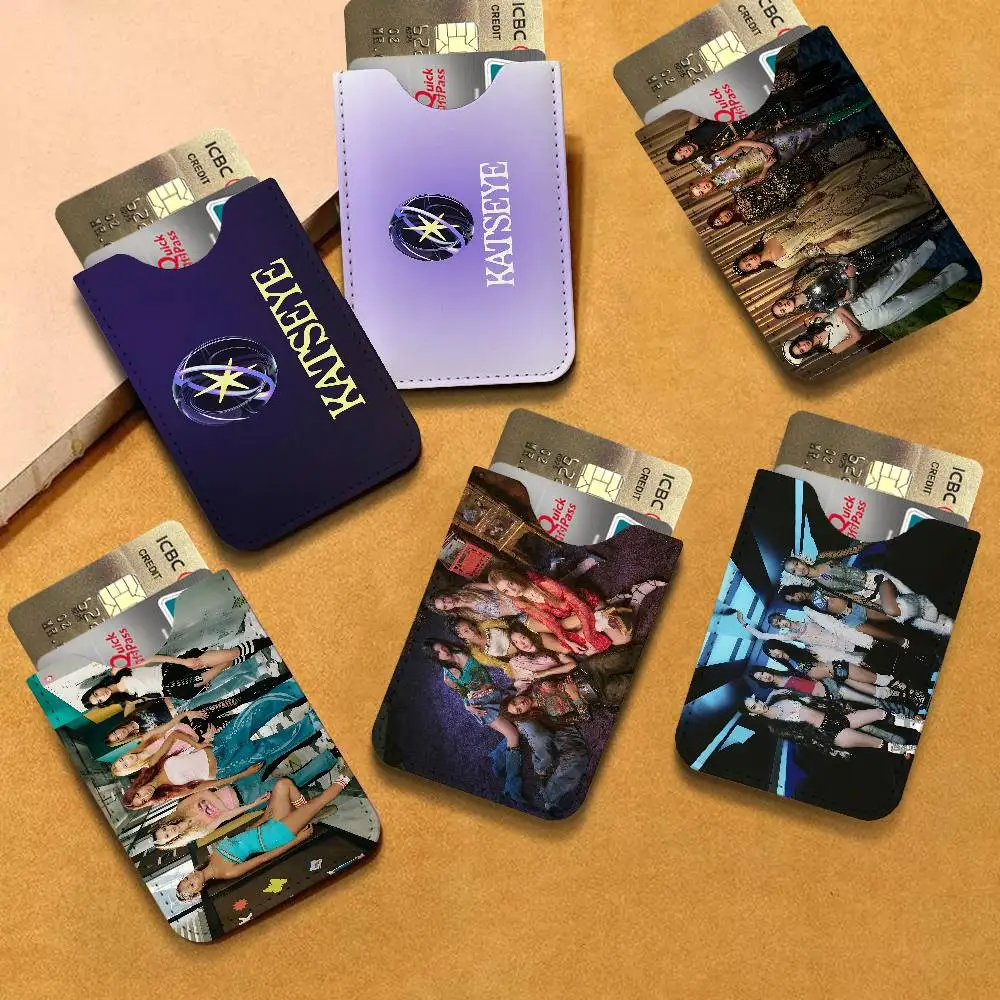 Kpop Band K-Katseyes New Leather Card Small Retro Cowhide Coin Purse Men/Women Luxury Card Holder