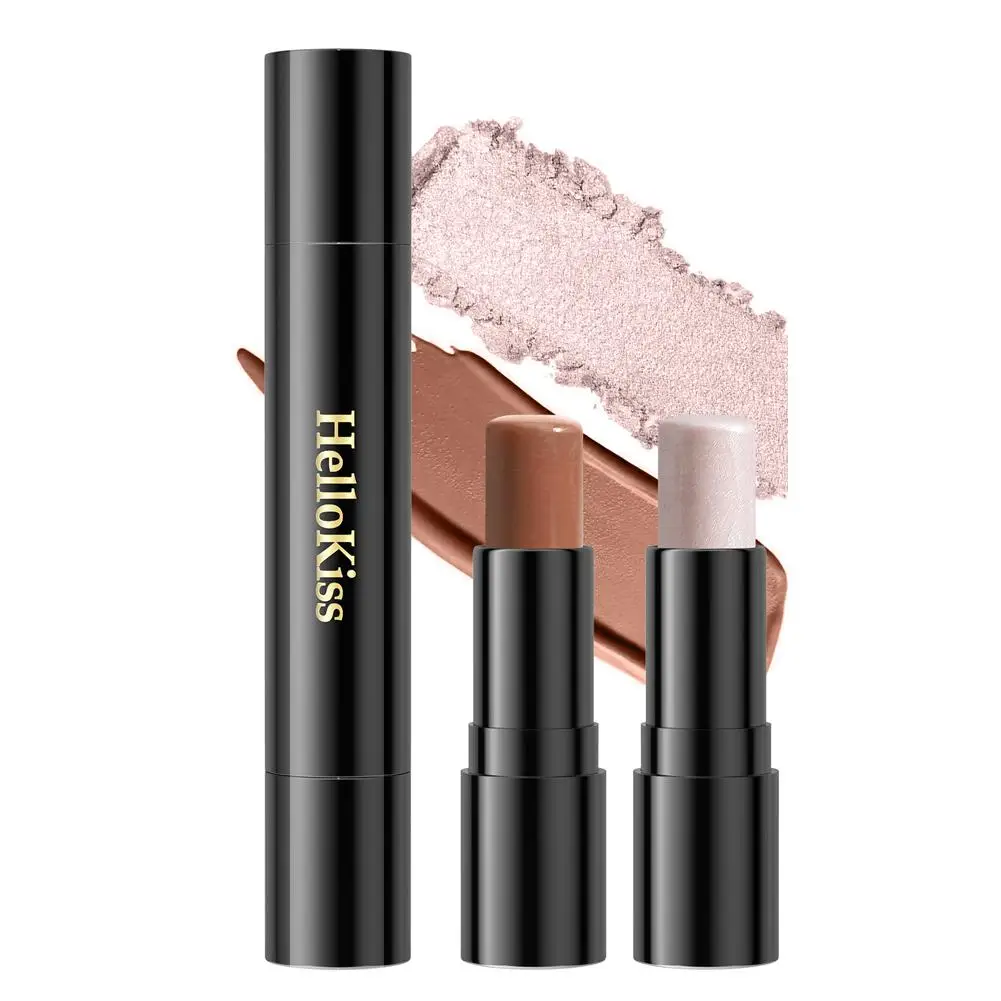 Dupla-cabeçada Face Contour Stick, Brown Bronzer Pen, Sombra, Corretivo, Destaque, Make Smooth Contour, Fundação, U4U3