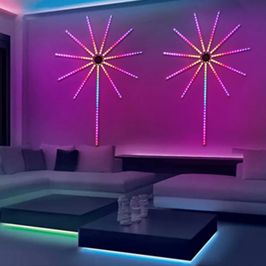 RGBIC feu d'artifice LED bande lumineuse Bluetooth APP contrôle USB 5V néon bande décoration de fête de noël synchronisation de la musique chambre décor lumière