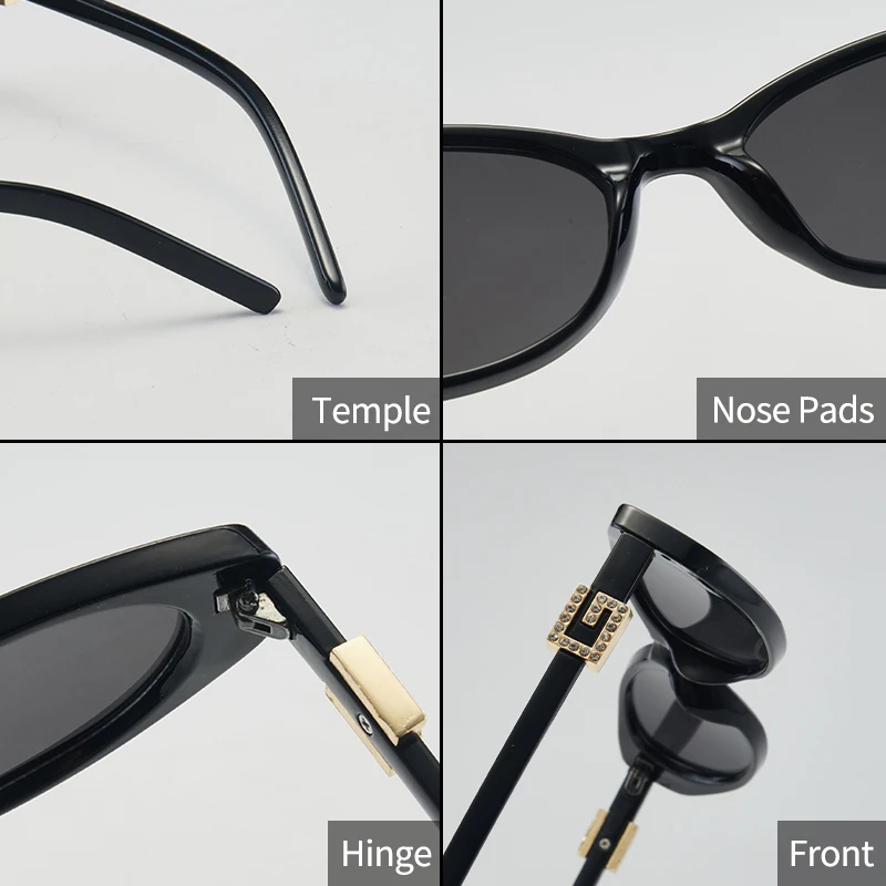 1 قطعة نظارات الموضة للجنسين الجديدة الرجعية العصرية البيضاوي شخصية تنوعا نمط الشارع هدية الجمعة السوداء اليومية ركوب الدراجات في الهواء الطلق الشمس