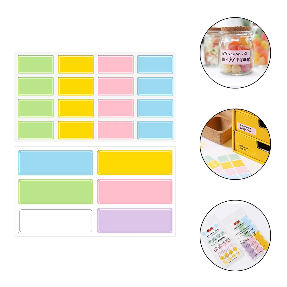 

40 Sheets Colorful Classification Label Stickers Self-Adhesive Marking Stickers for Home Use Storage Office Label Sticker
