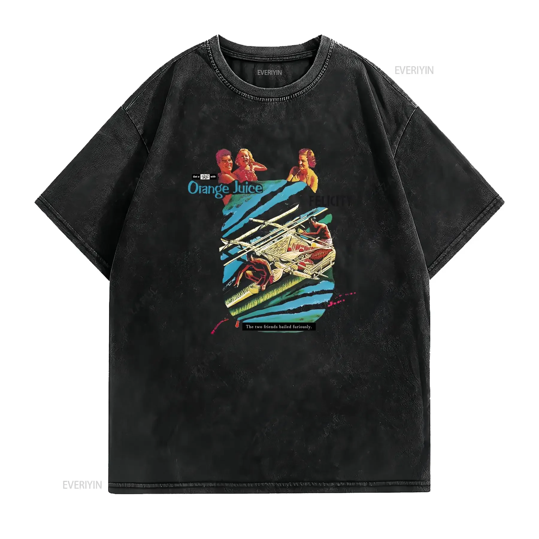 Orange Juice Felicity Punk Rock Music T Shirt 1893 vintage Washed fashion Comfortable Breathable Soft homme Slightly Stretched