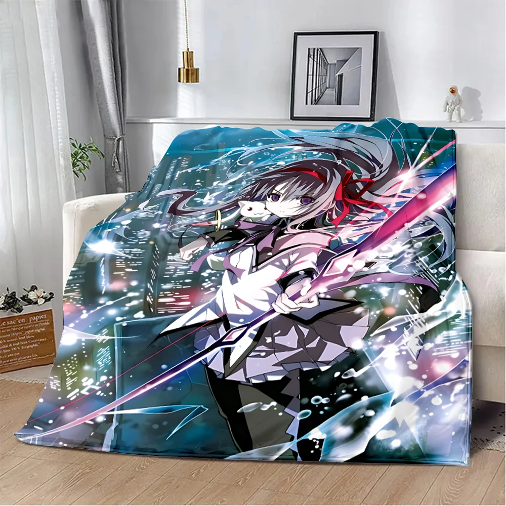 

Homura Akemi Printed Blanket Picnic Blankets Warm Blanket Soft and Comfortable Blanket Home Travel Birthday Gift