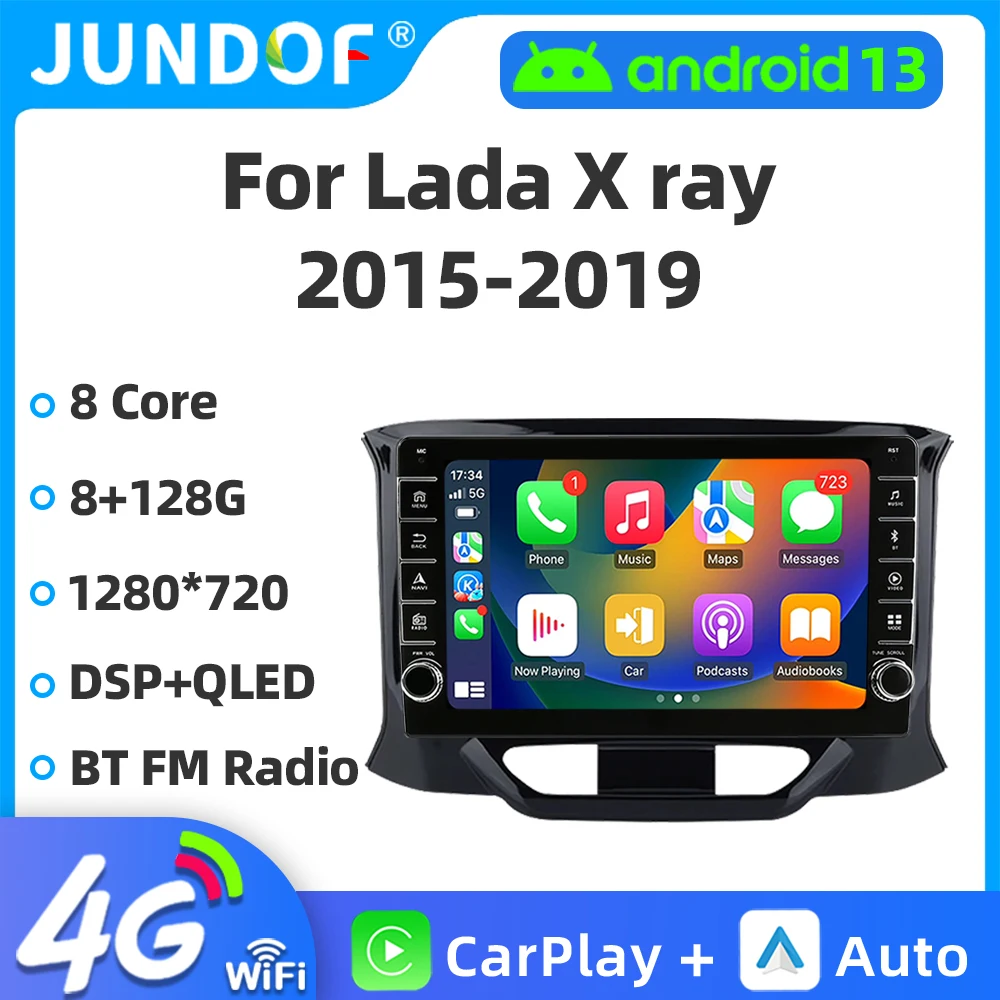 

Android 13 Carplay Car Radio For LADA Xray X ray 2015 2016 2017-2019 multimedia player GPS Navigation 2din Stereo 8Core 8G+128G