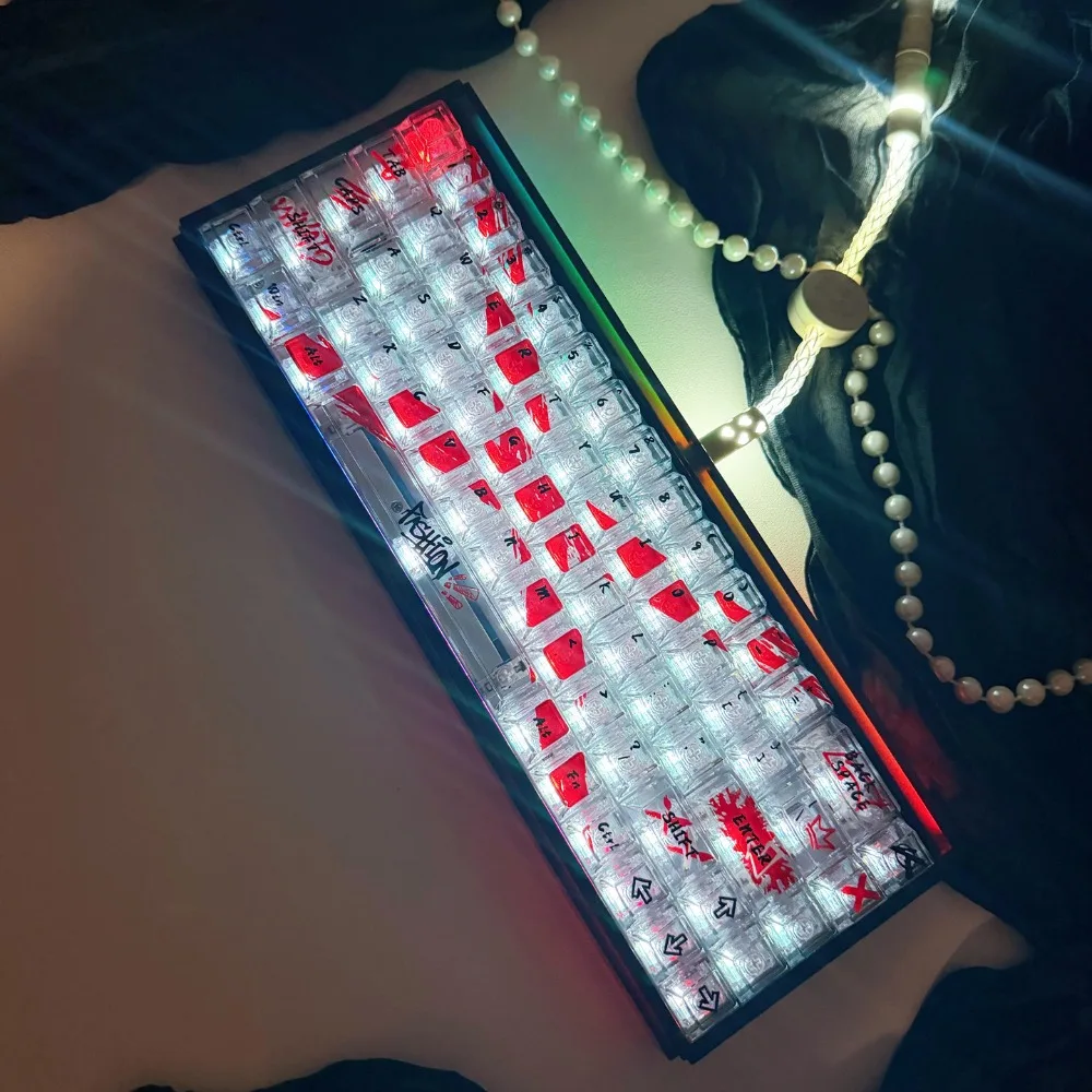 Ineffective Opposition Frosted PC Keycaps Misty Translucent Ethereal Glow OEM Profile Magnetic Switch Keyboard 60 65 75 100